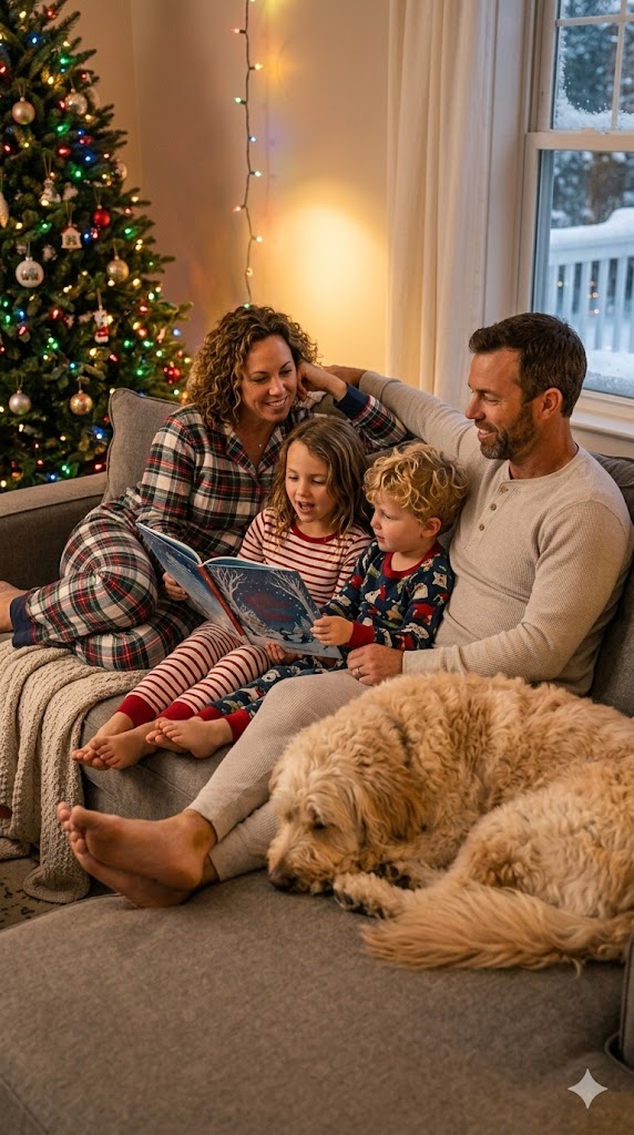 Cozy Living Room Family Evening