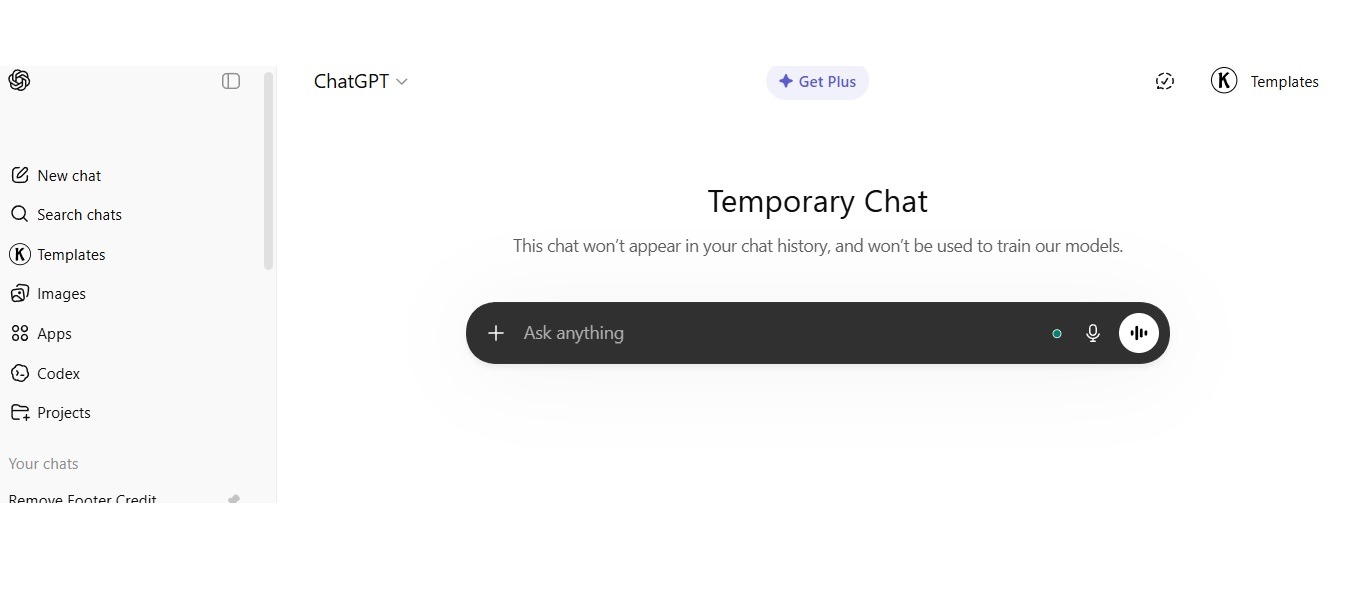 What Is a Temporary Chat in ChatGPT