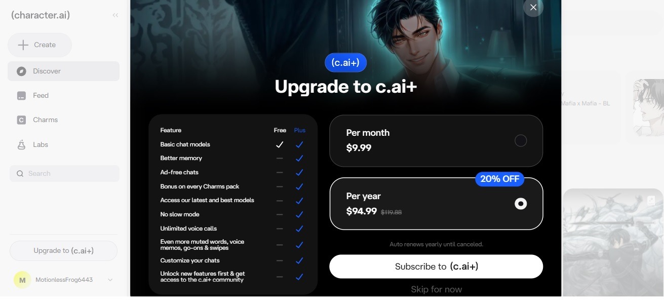 How Much Does Character AI Cost