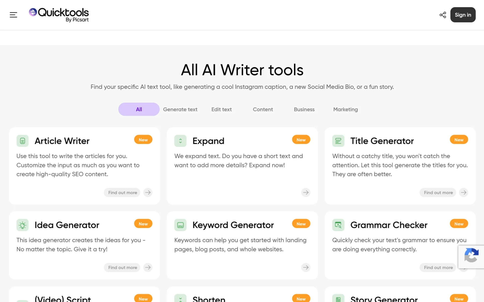 Picsart AI Writer 